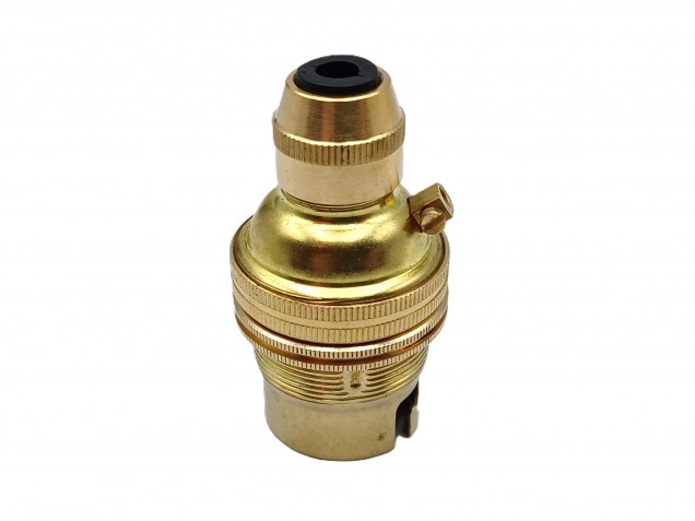 brass bayonet cap bulb lamp holder with cord grip B22