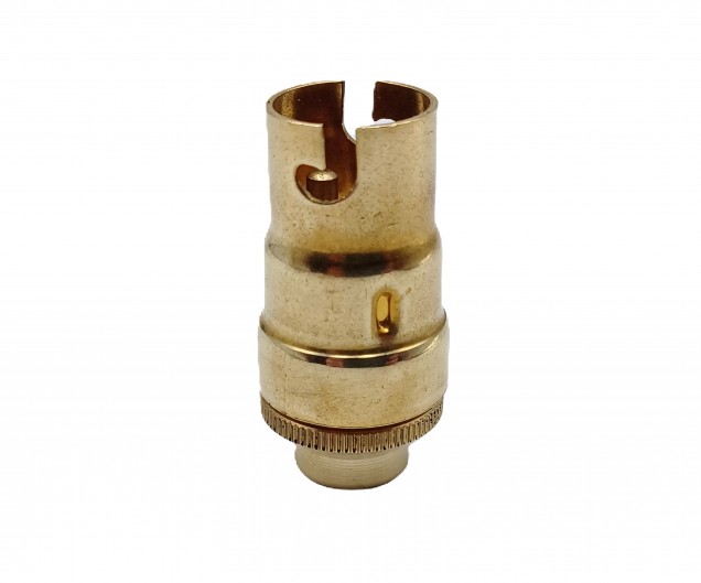 Solid brass candle lamp holder SBC B15 brass finish 10MM thread