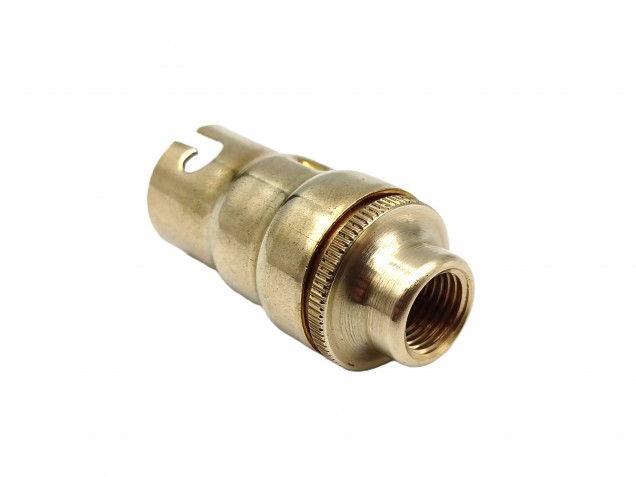 Solid brass candle lamp holder SBC B15 brass finish 10MM thread