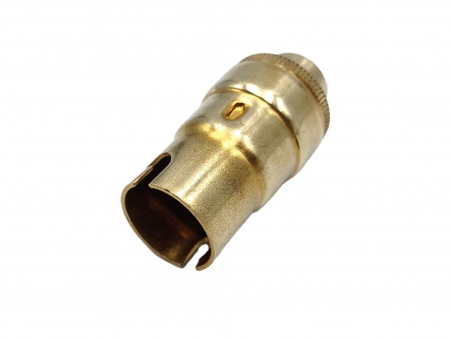 Solid brass candle lamp holder SBC B15 brass finish 10MM thread