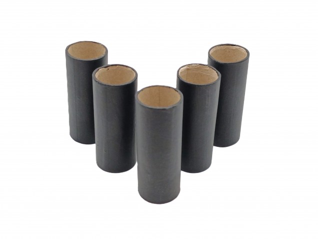 Chandelier Candle Tubes Black Tube Card 68mm x 24mm 