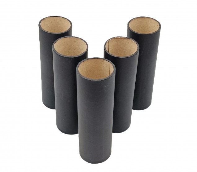 Chandelier Candle Tubes Black Tube Card 112mm x 32mm 