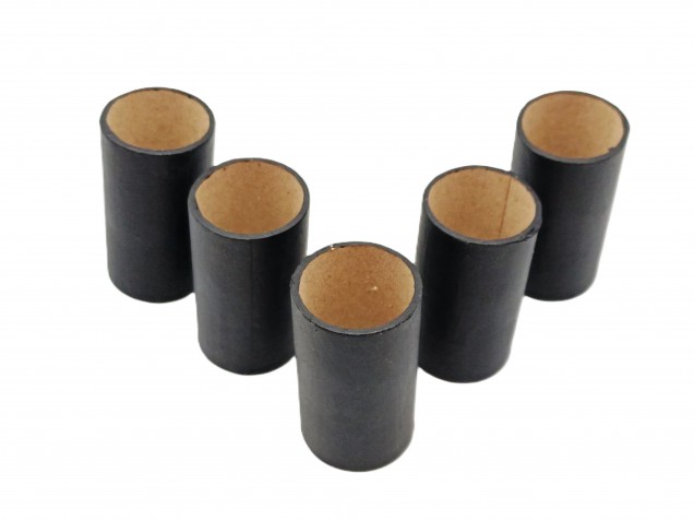Chandelier Candle Tubes Black Tube Card 50mm x 24mm 