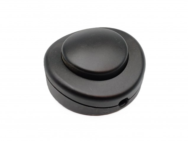 Inline floor or table lamp switch in black 2 or 3 core