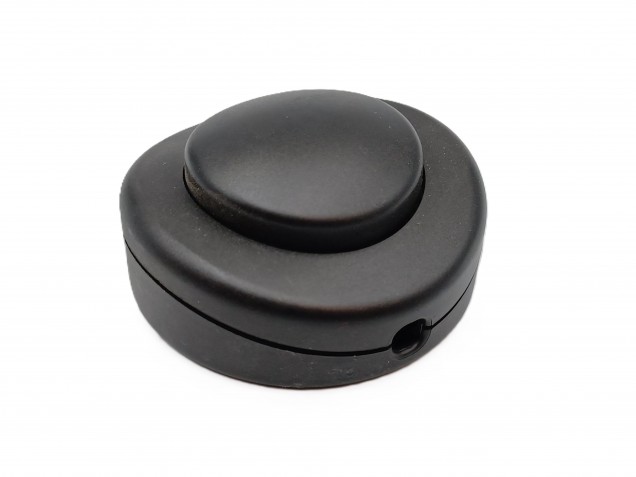 Inline floor or table lamp switch in black 2 or 3 core