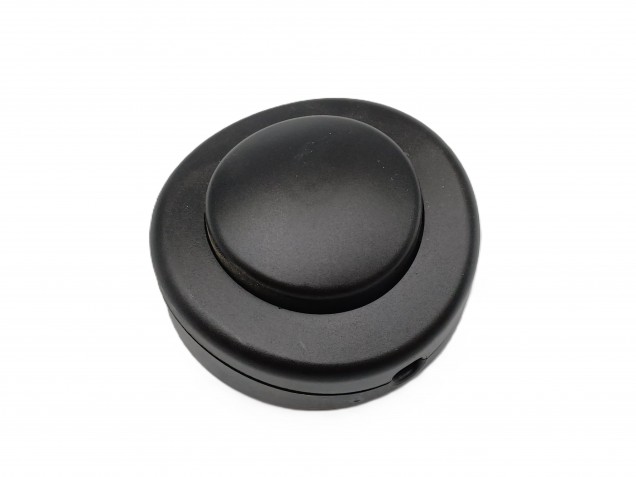 Inline floor or table lamp switch in black 2 or 3 core