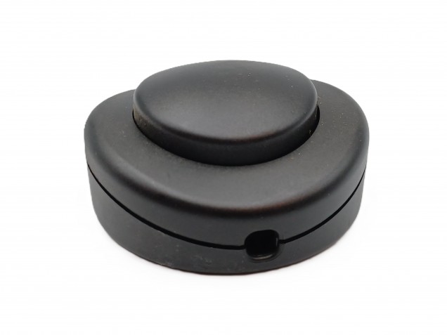 Inline floor or table lamp switch in black 2 or 3 core