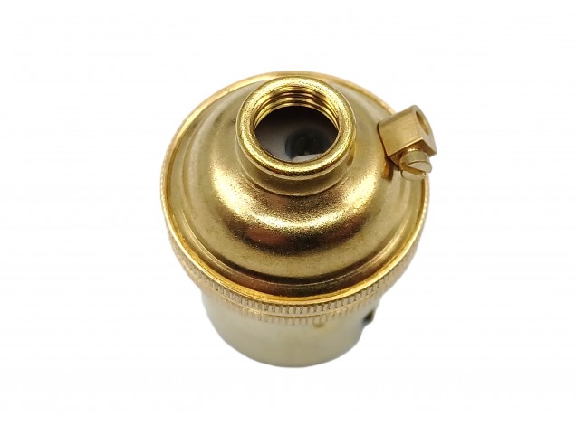 3 PART BRASS B22 - BC LAMP HOLDER PLAIN SKIRT