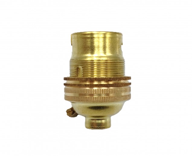 bulb-lamp holder BC - B22 3 part earthed Threaded Skirt