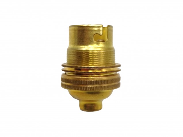 Brass lamp holder BC B22 no earth M10 base thread