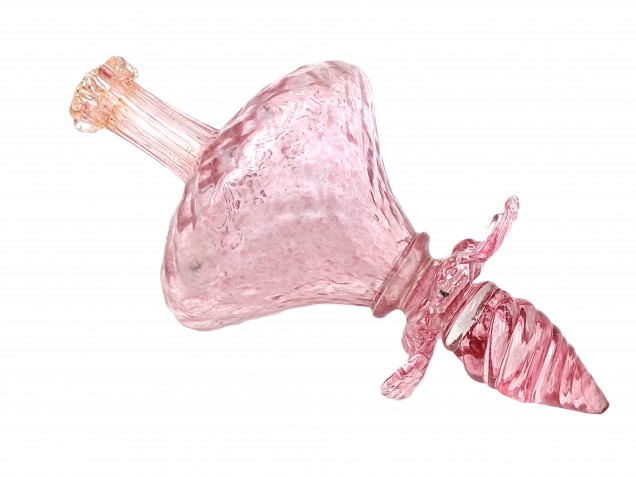 Murano Chandelier Finial Pink Glass Circa 1880 