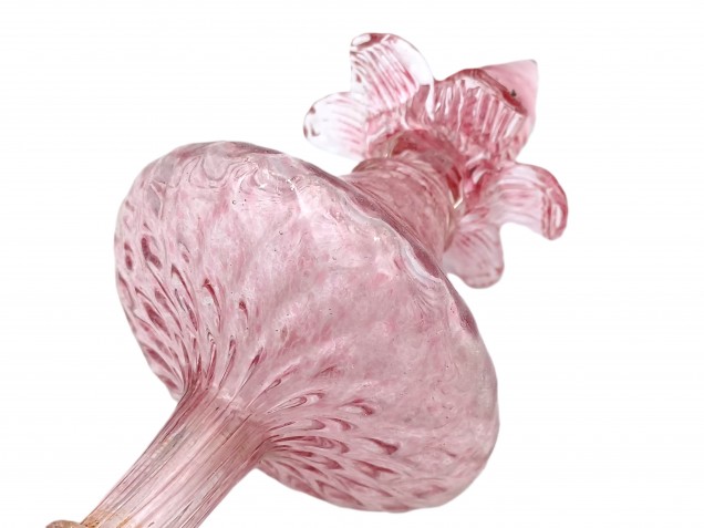 Murano Chandelier Finial Pink Glass Circa 1880 