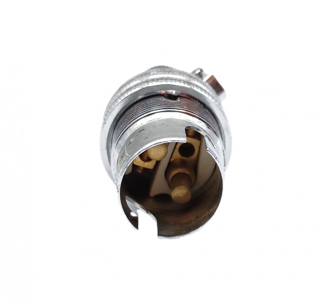 bulb - lamp holder with cord grip SBC - B15 chrome