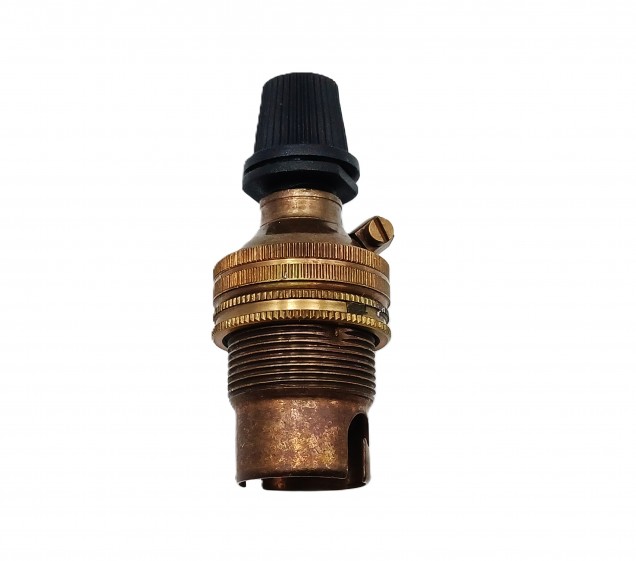 lamp holder with cord grip SBC B15 Antique brass