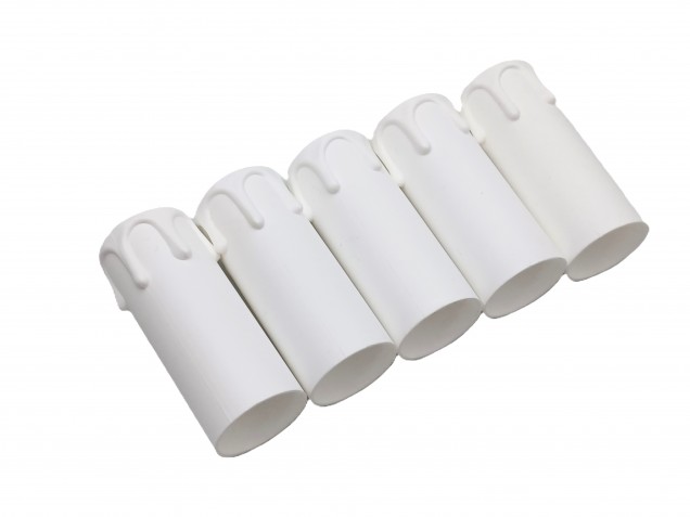 Candle Tube White Drip Plastic 70mm x 27mm