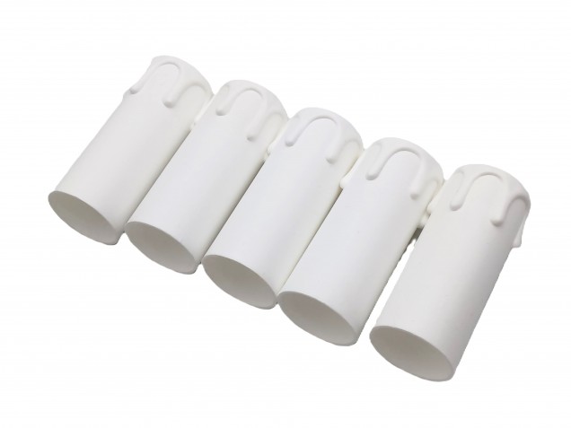 Candle Tube White Drip Plastic 70mm x 27mm
