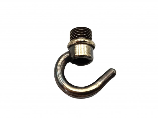 Ceiling hook open hook brushed antique half inch male thread