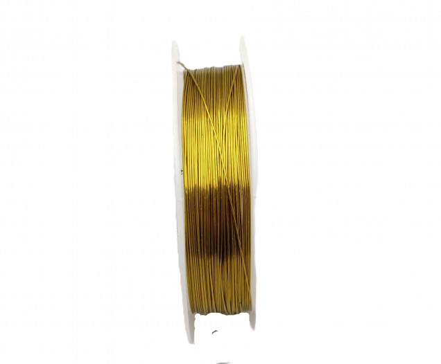 chandelier wire gold coloured copper 0.4mm x 10 metres 