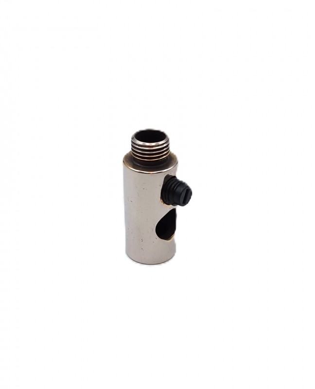 Solid Brass Nickel plated Cord Grip 10mm Female to 10mm Male Side Entry Grub Screw