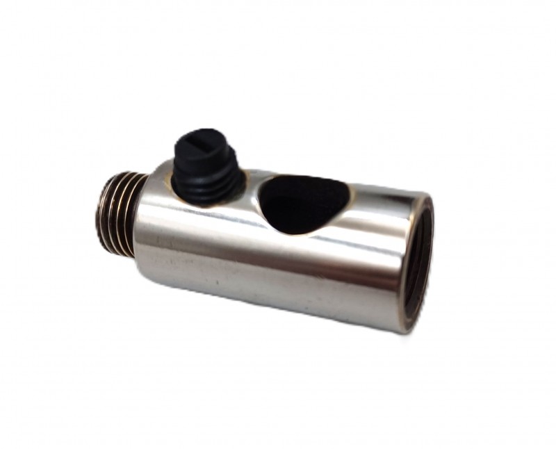 Solid Brass Nickel plated Cord Grip 10mm Female to 10mm Male Side Entry Grub Screw