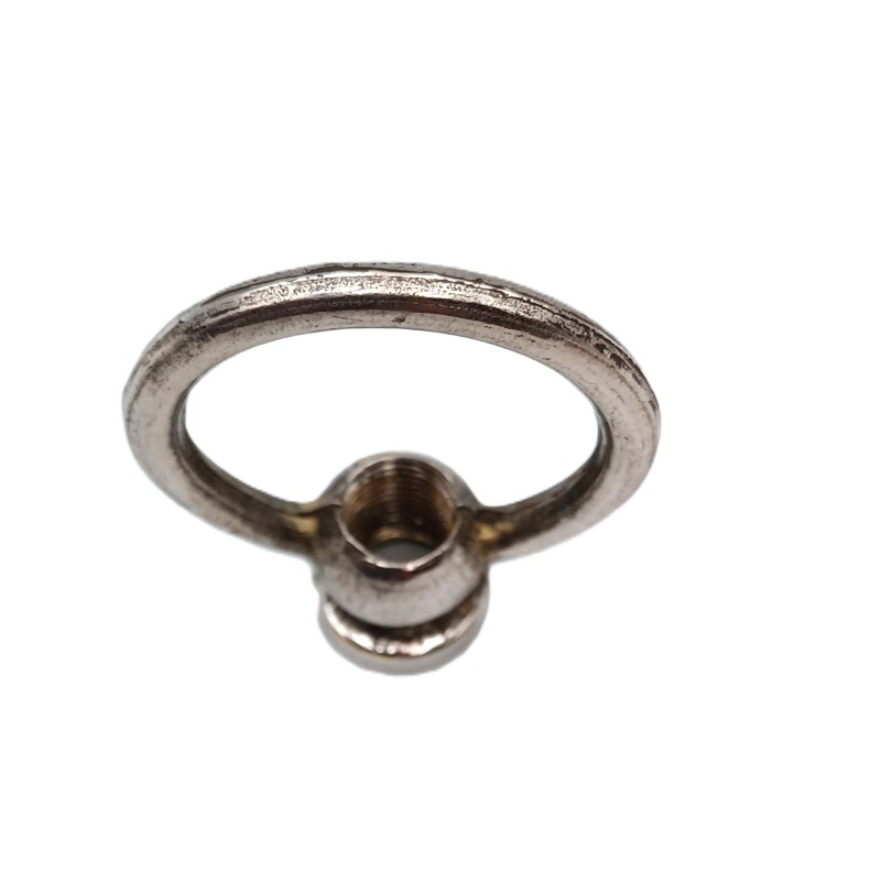 Chandelier hook closed loop solid brass nickel plated 10mm base thread