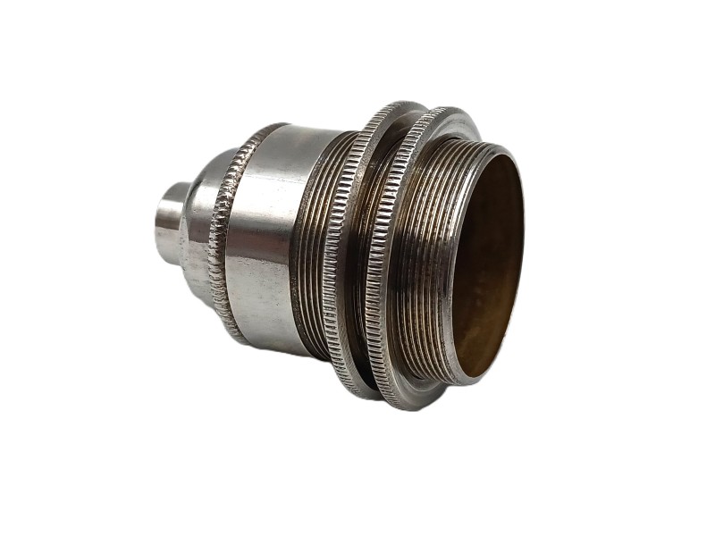 ES Lamp Holder brass Nickel plated Plus Shade Rings 10mm Thread 