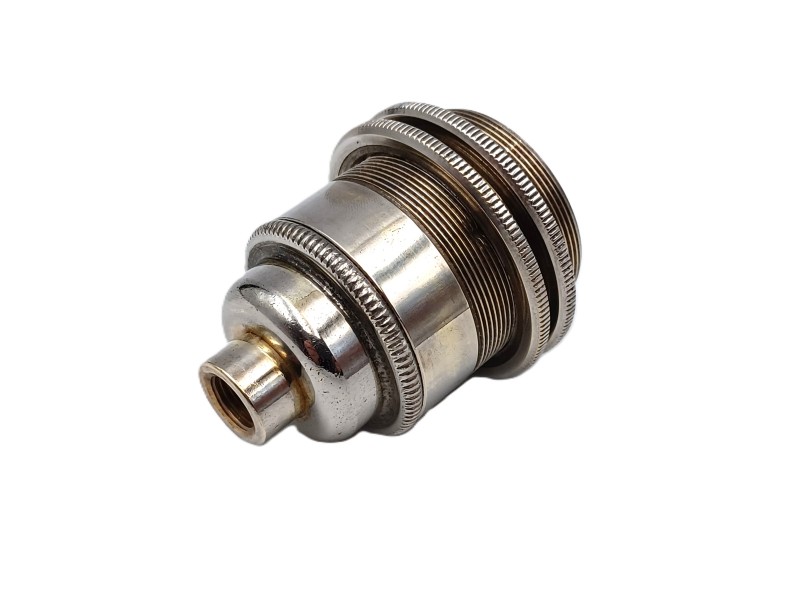 ES Lamp Holder brass Nickel plated Plus Shade Rings 10mm Thread 