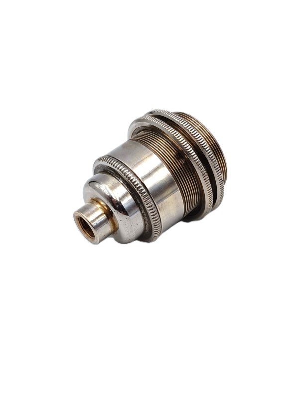 ES Lamp Holder brass Nickel plated Plus Shade Rings 10mm Thread 