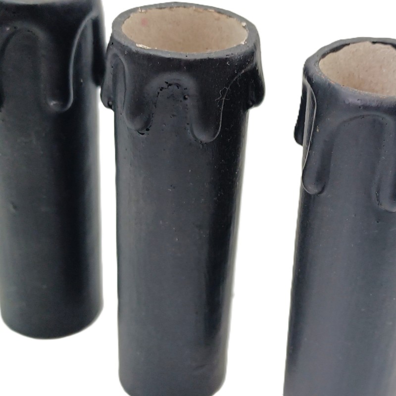 Candle Tube Black Drip Card 85mm x 22mm 