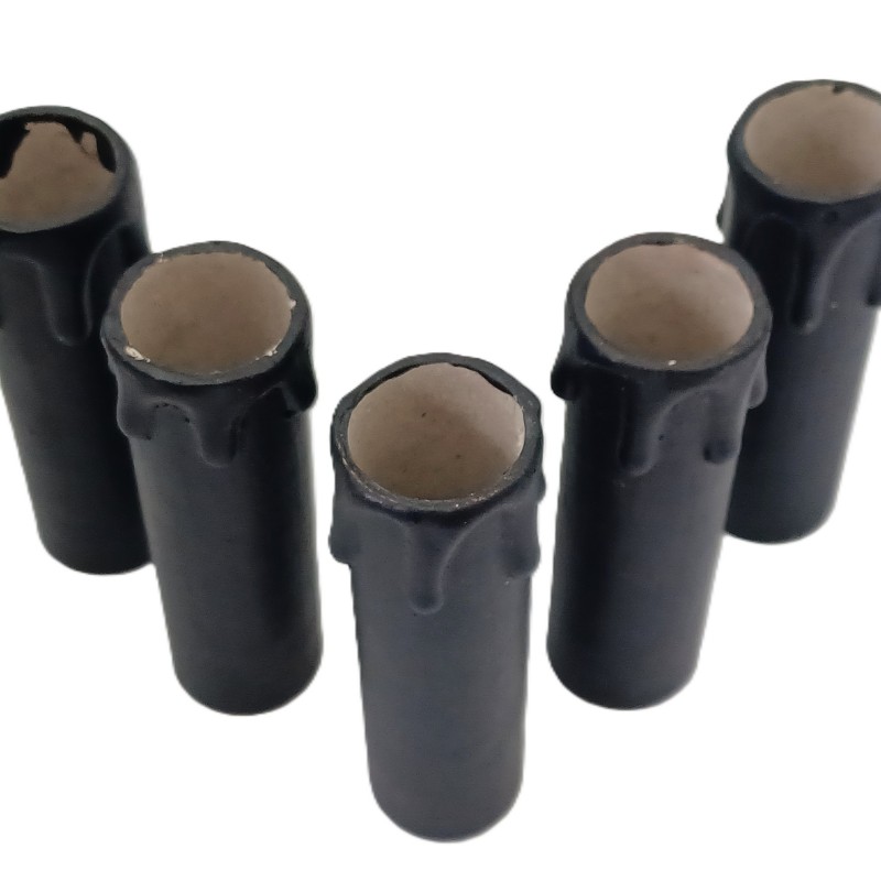 Candle Tube Black Drip Card 85mm x 22mm 