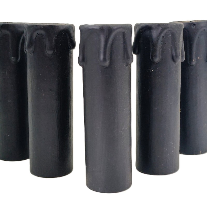Candle Tube Black Drip Card 85mm x 22mm 