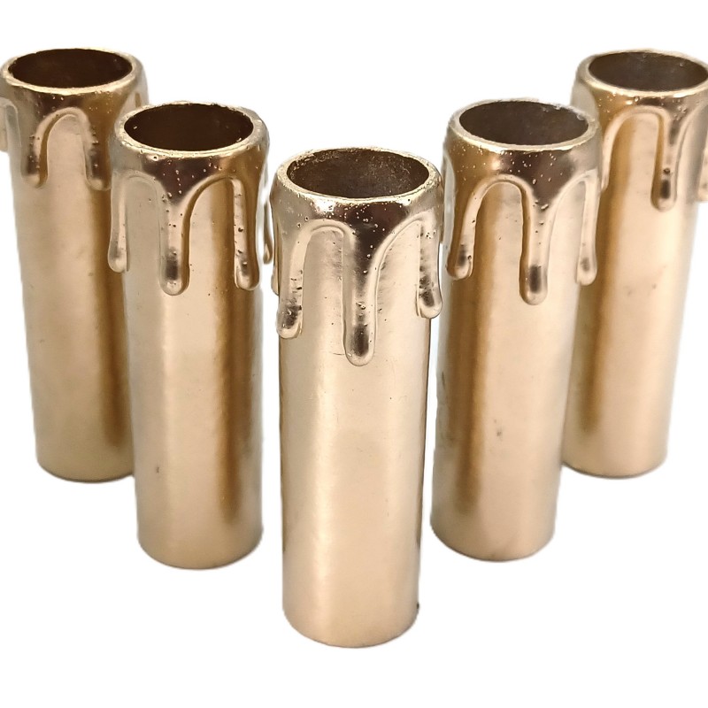 Candle Tube Gold Drip Card 85mm x 22mm 