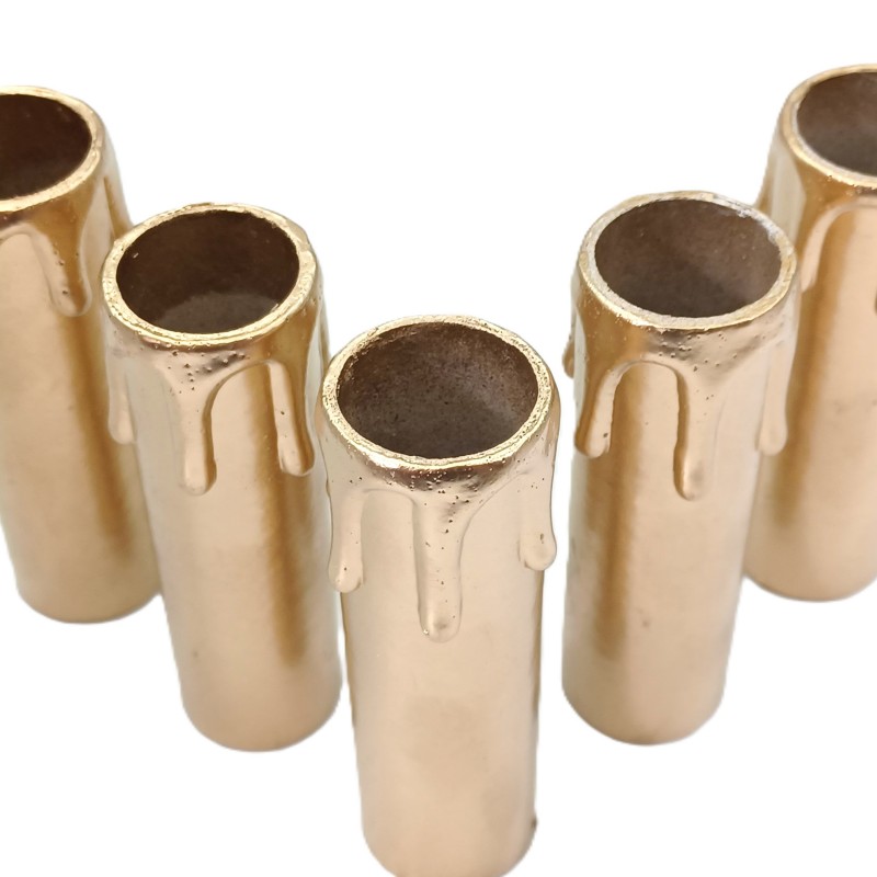 Candle Tube Gold Drip Card 85mm x 22mm 