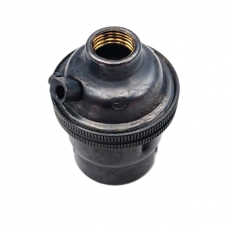 Lamp Holder BC B22 PLAIN SKIRT DARK ANTIQUE M10 BASE THREAD