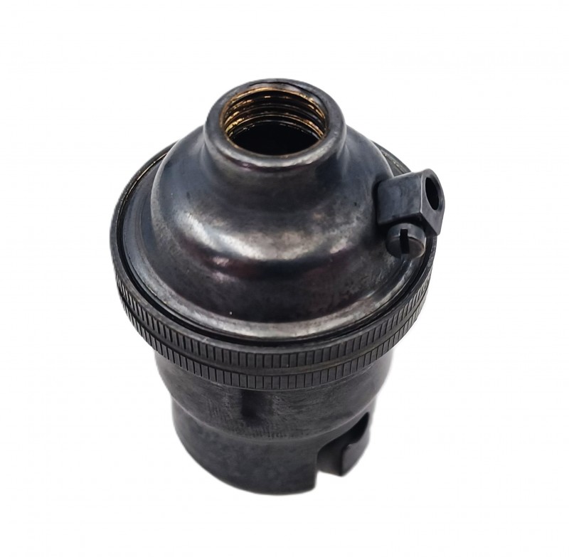 Lamp Holder BC B22 PLAIN SKIRT DARK ANTIQUE M10 BASE THREAD