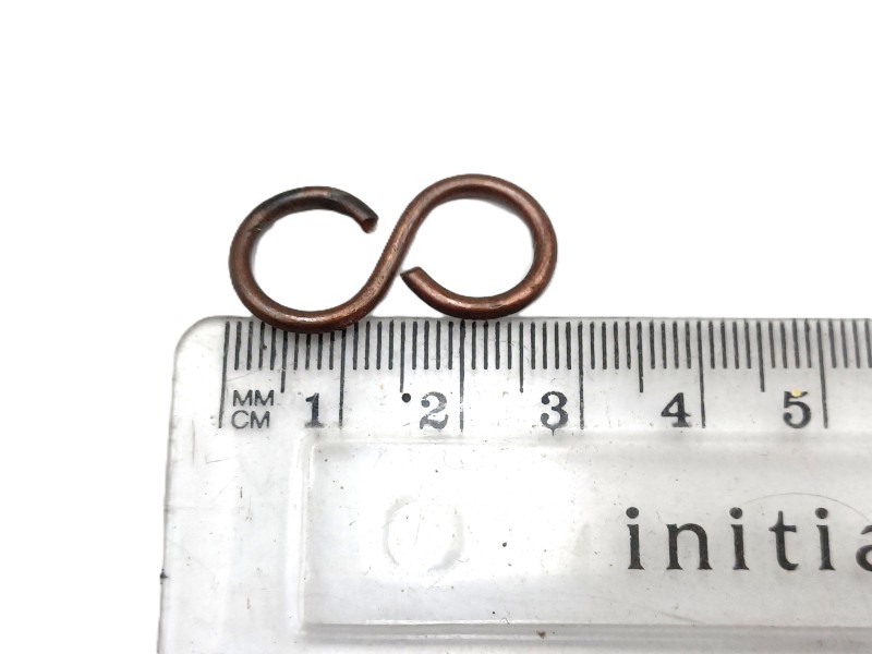 S hooks antique plated steel antique brass effect 3 pack