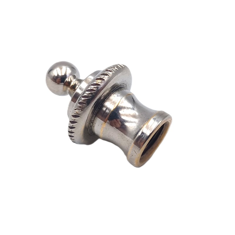Nickel plated brass rope edge finial for lighting and chandeliers 