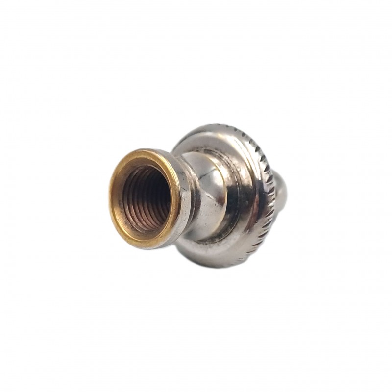 Nickel plated brass rope edge finial for lighting and chandeliers 