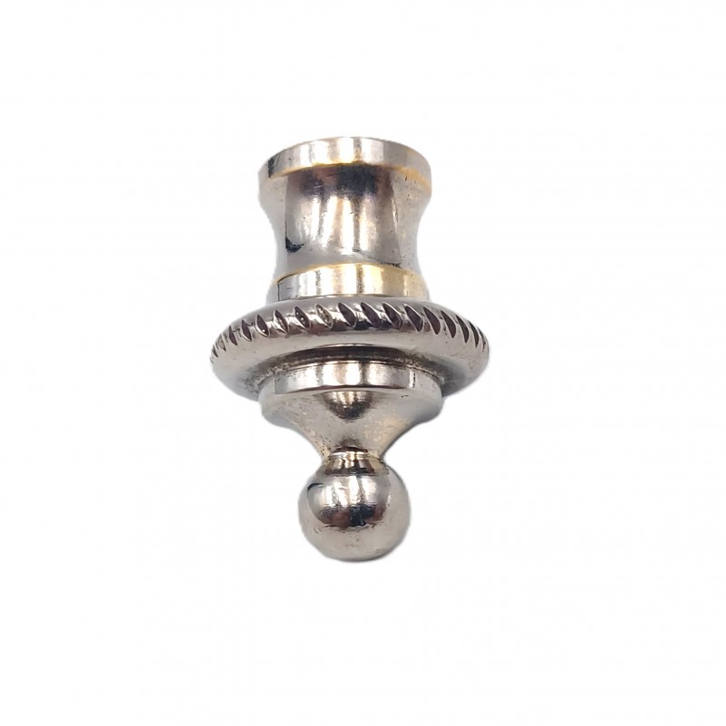 Nickel plated brass rope edge finial for lighting and chandeliers 