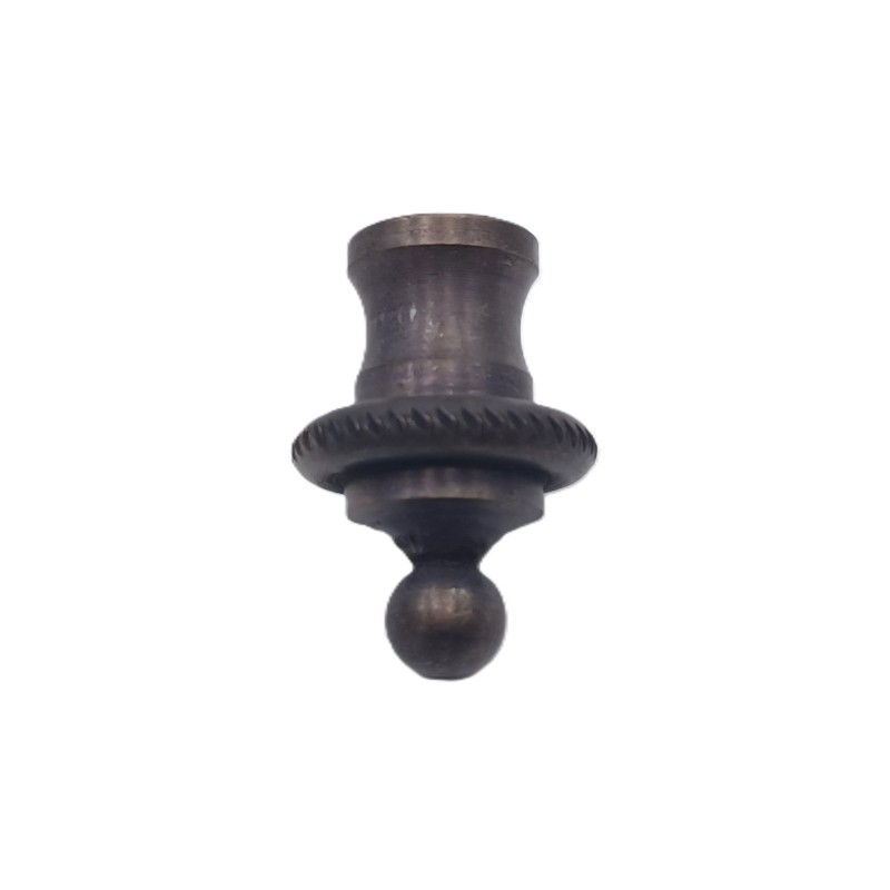 Old dark bronze rope edge finial for lighting and chandeliers 