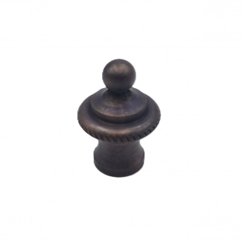 Old dark bronze rope edge finial for lighting and chandeliers 