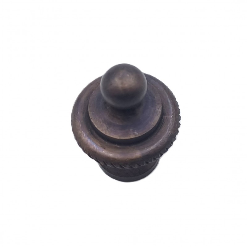Old dark bronze rope edge finial for lighting and chandeliers 