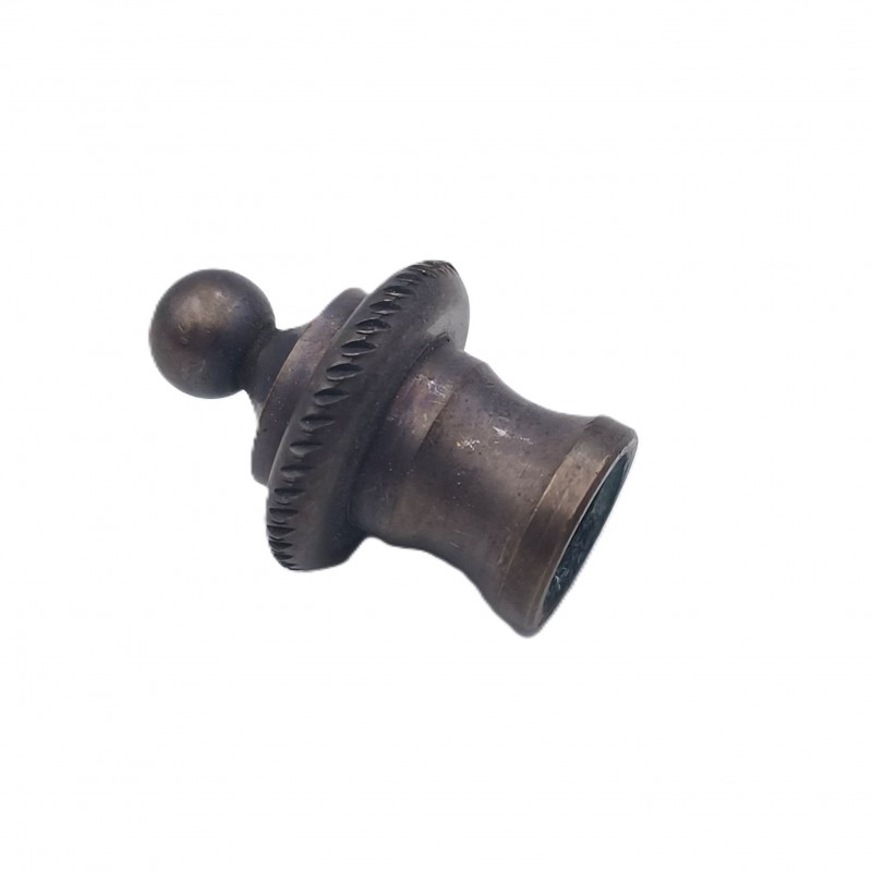 Old dark bronze rope edge finial for lighting and chandeliers 