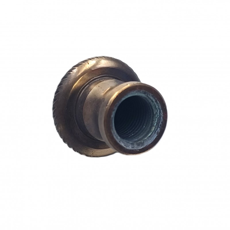 Brushed antique brass rope edge finial for lighting and chandeliers 