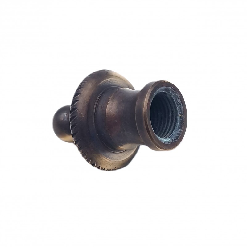 Brushed antique brass rope edge finial for lighting and chandeliers 