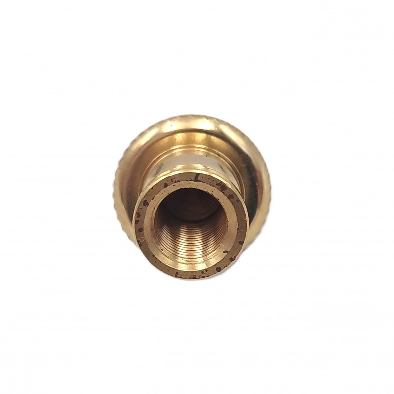 CHANDELIER ROPE EDGE FINIAL POLISHED CAST BRASS 10MM THREAD