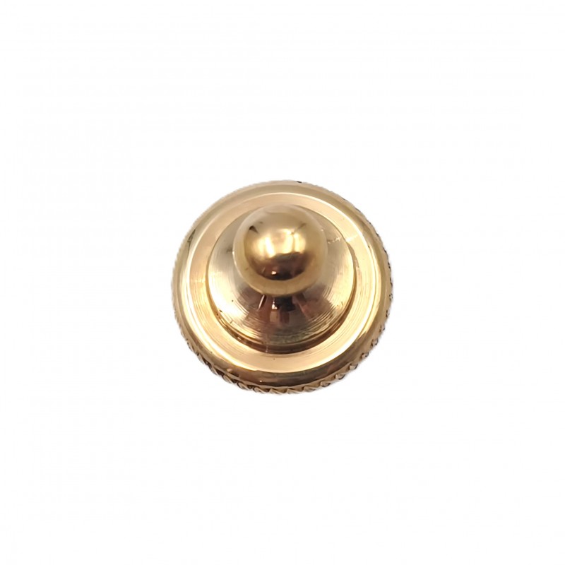 CHANDELIER ROPE EDGE FINIAL POLISHED CAST BRASS 10MM THREAD
