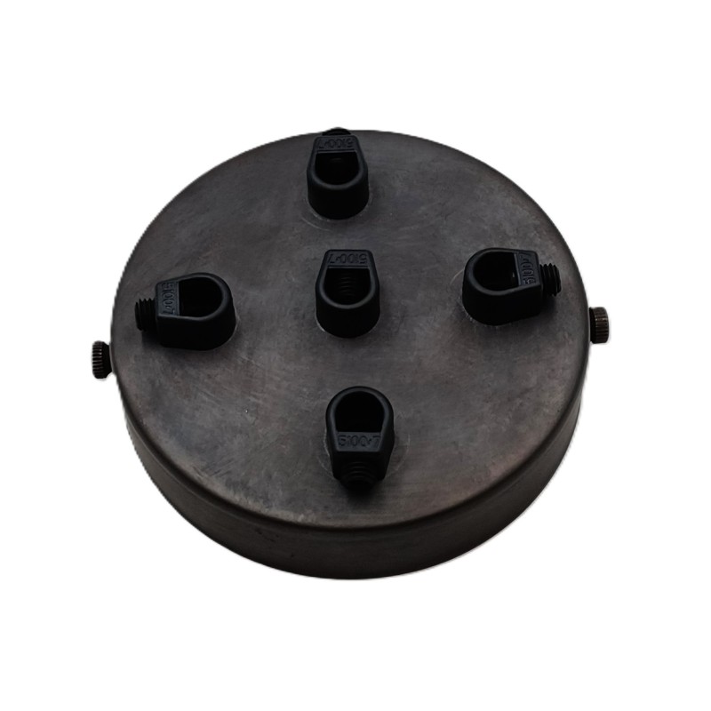 Multi cord grip metal ceiling rose dark antique finish 5 way with strap and nuts (COPY)