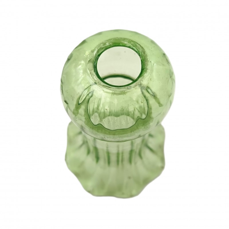 Antique Venetian chandelier glass tulip canopy in green