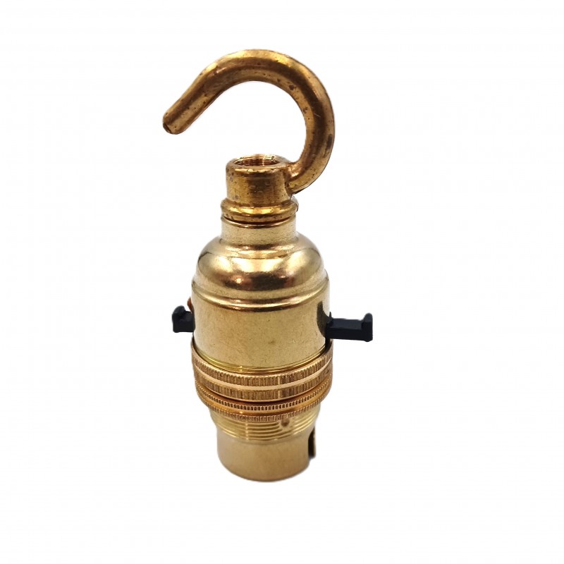 switched hook lampholder various finishes B22 large standard bayonet cap